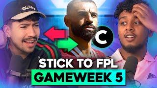 FPL GAMEWEEK 5 Who to Captain?  Reacting well to a disaster week & Man City vs Arsenal ️