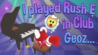 I played RUSH E in Club Geoz  Animal Jam