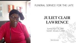 Funeral service for the late Juliet Lawrence