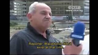Interview with brainwashed North Macedonian in Skopje.