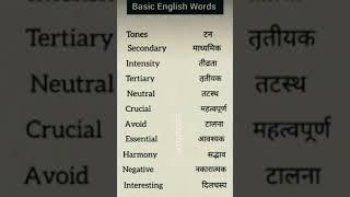 Daily use Basic English speaking words #education #english #vocabulary 