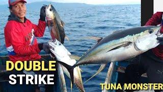 DOUBLE STRIKE TUNA JUMBO UMPAN ANTEMANumpan hidup baby tuna disambar tuna monsterngotrekan