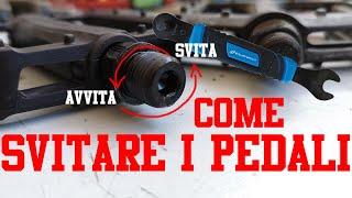 come svitare i pedali della bici e MTB il verso giusto