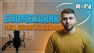 Тяга штанги в наклоне. Какие мышцы работают?  БИОМЕХАНИКА