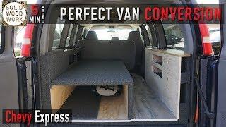 The perfect van conversion with collapsable bed and kitchen area