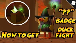 How to get the ?? Badge & Unlock Warden Duck in Duck Fight  Roblox