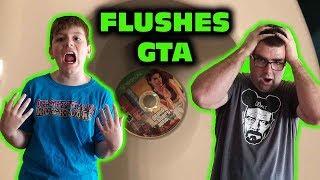 Kid Temper Tantrum After His GTA 5 Game Gets Flushed Down The Toilet By Sister Original