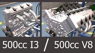 500cc 3-Cylinder vs 500cc V8 Automation Game