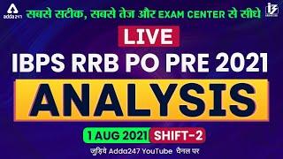 IBPS RRB PO 2021 Prelims 2nd Shift 1 Aug  RRB PO Exam Analysis 2021