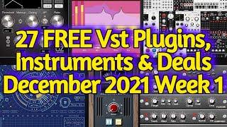 27 Best New FREE VST PLUGINS Vst Instruments SAMPLE PACKS & Huge Deals - DECEMBER 2021 Week #1