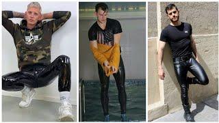 Awesome and stunning leather latex skinny jeans for men & boys#2022