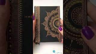 Handmade notebook with mehndi pattern Блокнот ручной работы Ежедневник