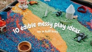 How to setup MESSY PLAY for babies & toddlers using 10 Sensory play materials