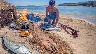 PERTARUNGAN BAWAH LAUT  CAMP & FISH DI PULAU SURGANYA IKAN  PANEN & BAKAR  Spearfishing Indonesia