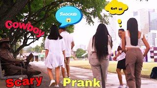 Cowboy Scary Statue Prank With Hot And Cute Girls   Prank With Sexy Girls  ‎‎@M--Nomad ️