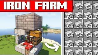 Easy Iron Farm in Minecraft 1.21+ Tutorial