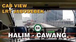 FRONT CAB VIEW LRT JABODEBEK  Stasiun LRT Halim - Cawang