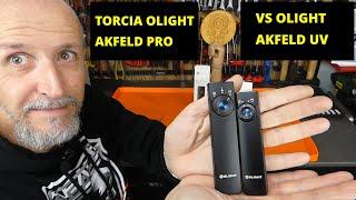 Torcia led EDC Olight Akfeld Pro UV LASER 1300 LUMEN vs Akfeld UV