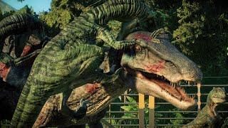 BARYONYX TRIO VS RAPTOR SQUAD New Skins and Pack Hunting 4k - Jurassic World Evolution 2