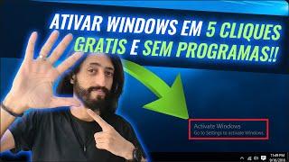 Como ATIVAR o Windows em 5 cliques DE GRAÇA SEM ATIVADOR SEM CRACK SEM NADA