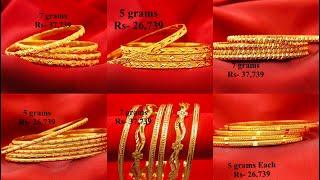 5 Grams gold bangle designs with price  Simple  Gold Bangles Designs 2022