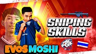 MOST DANGEROUS SNIPER OF FREE FIRE ESPORTS ? EVOS MOSHI GOD LEVEL SNIPING CLIPS.