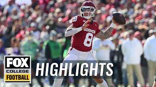 Dillon Gabriel SHREDS TCUs defense for 400 yards and 4 TDs in Oklahomas victory  CFB on FOX
