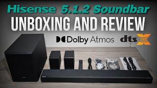 INCREDIBLE Sound for the Price Hisense Dolby Atmos DTSX 5.1.2 Soundbar Unboxing & Review