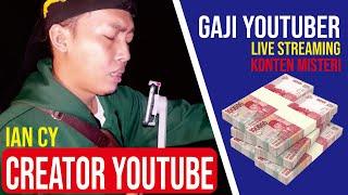 LIVE MISTERI Segini Gaji Youtuber Horor creator youtube Ian CY di Youtube