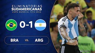 BRASIL vs. ARGENTINA 0-1  RESUMEN  ELIMINATORIAS SUDAMERICANAS  FECHA 6