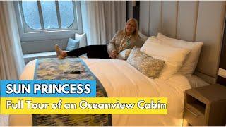 Sun Princess - Full Tour of an Oceanview Cabin #sunprincess #cabintour