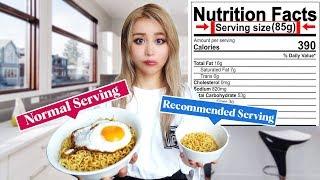 Only Eating Recommended Serving Sizes for 24 hours  *This was surprising*