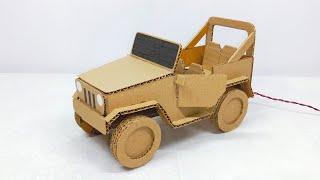 How To Make Jeep At Home  Cardboard Jeep Making - Toy Jeep