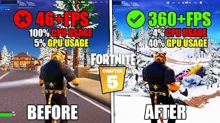 How To Fix 100% CPU Usage In Fortnite Chapter 5  How To Fix Low GPU Usage in Fortnite Chapter 5