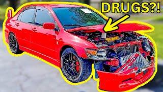 I BOUGHT A CRASHED EVO AND FOUND DRUGS INSIDE