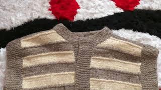 el işi örme yelek modeli 6 handcrafted knitted vest model