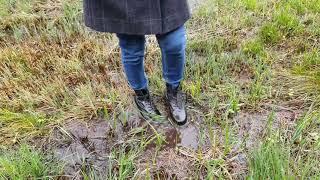 dr martens in mud and water