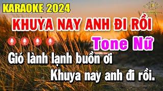 Khuya Nay Anh Đi Rồi Karaoke Tone Nữ  Gm  Nhạc Sống   Trọng Hiếu