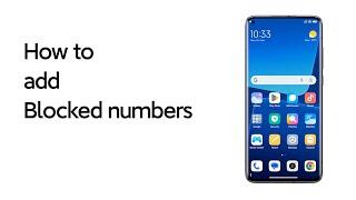 How to add blocked numbers