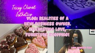 LONG OVERDUE VLOG  realities of a new business owner celebrating love furniture shopping 