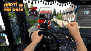 IDIOTS on the road #85 - Idiots KICKED & BANNED  Real Hands Funny moments - ETS2 Multiplayer