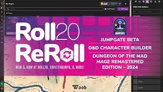 Roll20 ReRoll 10 Jumpgate Beta D&D Character Builder Waterdeep Dungeon of the Mad Mage Remaster