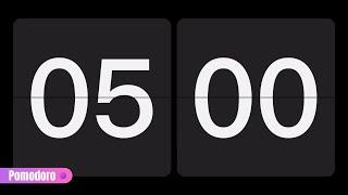 5 minute Pomodoro timer with tick sound  Deep focus  Dark theme Flipclock timer tumblr flip clock