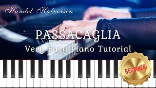 Passacaglia - HandelHalvorsen  Very Easy Piano Tutorial - Beginner FREE Sheet Music