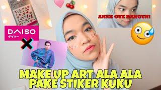 MAKE UPAN PAS ANAK TIDUR BIKIN GREGET  PAKE STIKER KUKU DARI DAISO X KEMIO YOUTUBER JEPANG