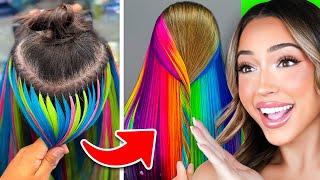 RAINBOW HAIR TRANSFORMATIONS *CRAZY*