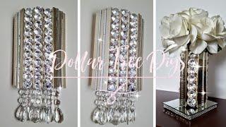 2 Unique DIYS using Dollar Tree Pic Frame - Glam Decor - Wall Sconce - Flower Vase  Candle Holder