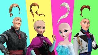 HAIR SALON WITH ELSA ANNA FROZEN