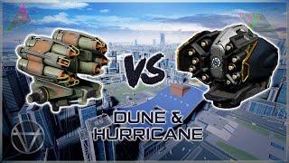 WR  New Weapon DUNE VS Hurricane – Comparison  War Robots