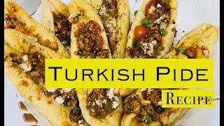 Turkish Pide Recipe  Turkish Pizza  Chicken Pide  Vegetarian Pide  Cheese Pide Bread in Oven #29